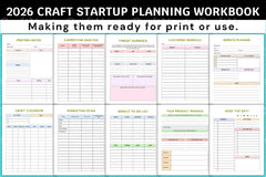 Craft Startup Planning Workbook for Entrepreneurs - CraftNest - Digital Crafting and Art