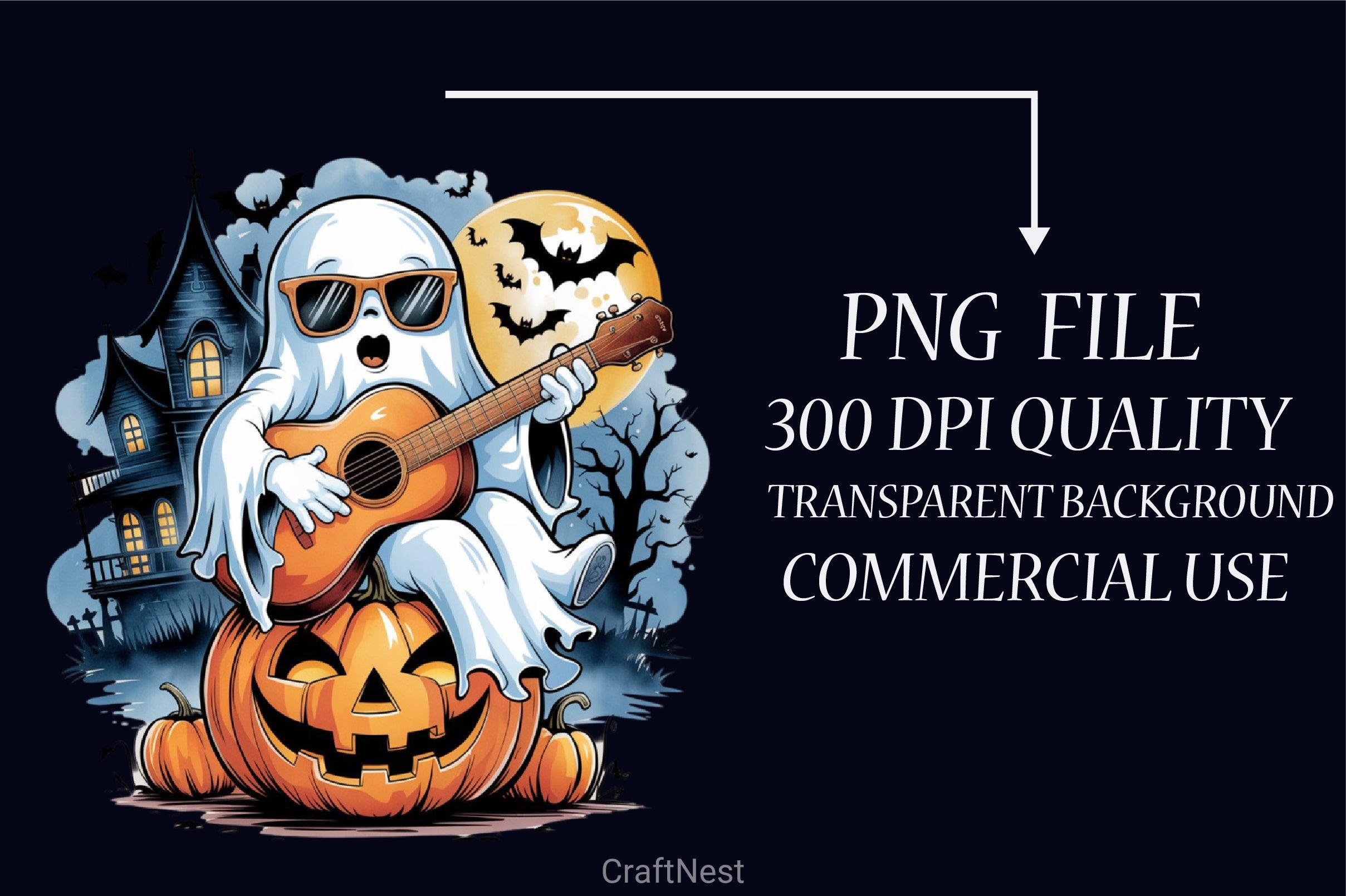 Halloween Ghost Clipart Bundle 8 - CraftNest - Digital Crafting and Art