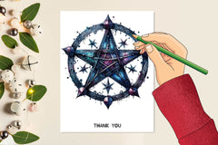 Watercolour Pentagram Clipart Bundle - CraftNest - Digital Crafting and Art