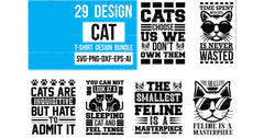 Cat T-Shirt SVG Bundle - CraftNest - Digital Crafting and Art