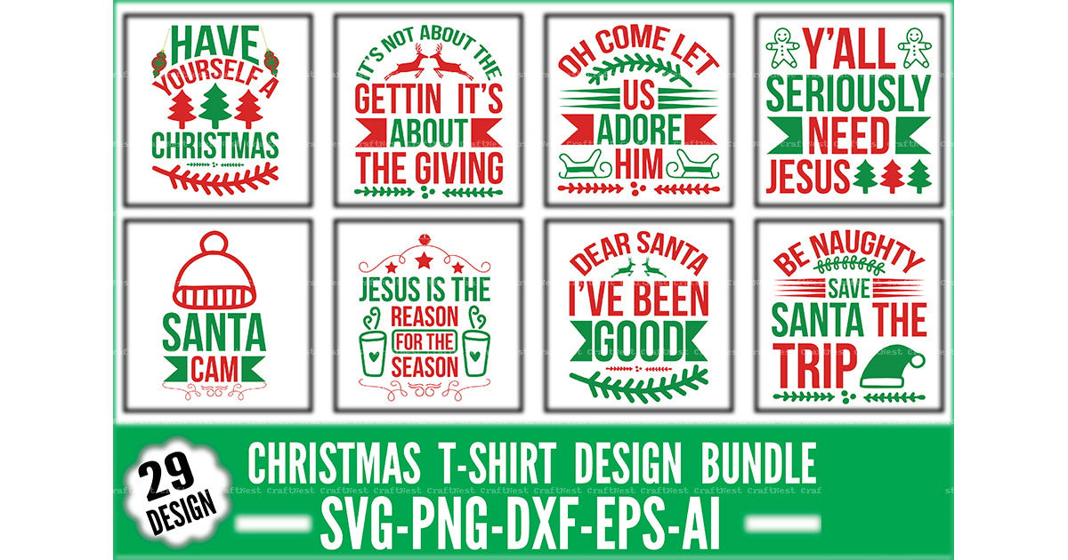 Christmas T-Shirt SVG Bundle 1