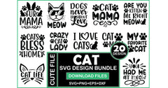 Cat SVG Bundle 3 - CraftNest - Digital Crafting and Art