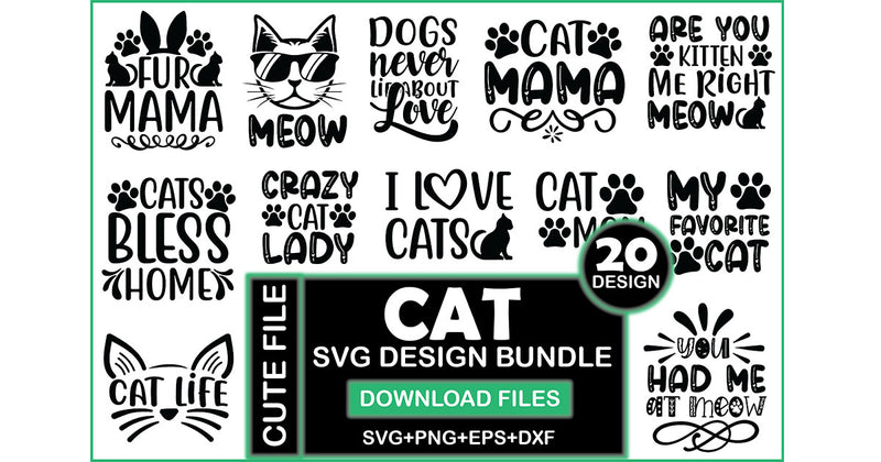 Cat SVG Bundle 3 - CraftNest - Digital Crafting and Art