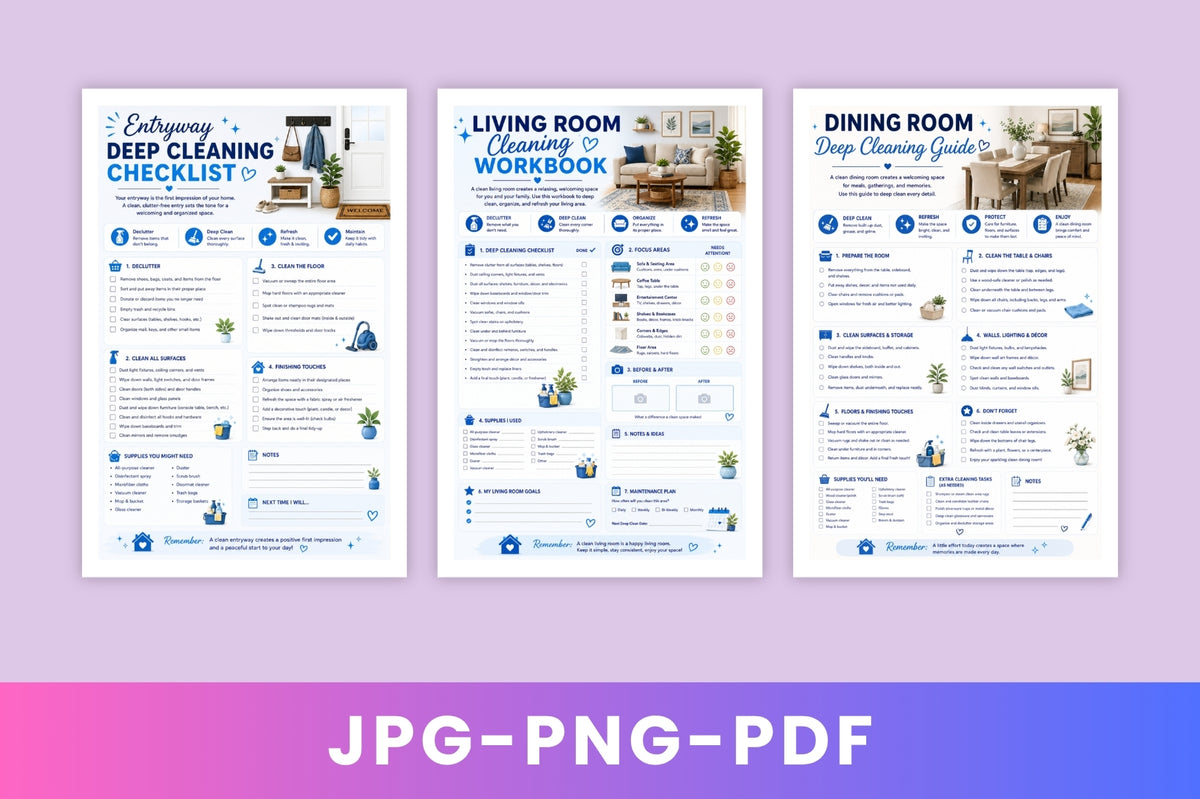 The Ultimate Home Deep Cleaning Workbook