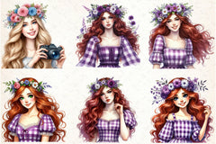 Spring Girl Clipart Bundle - CraftNest - Digital Crafting and Art