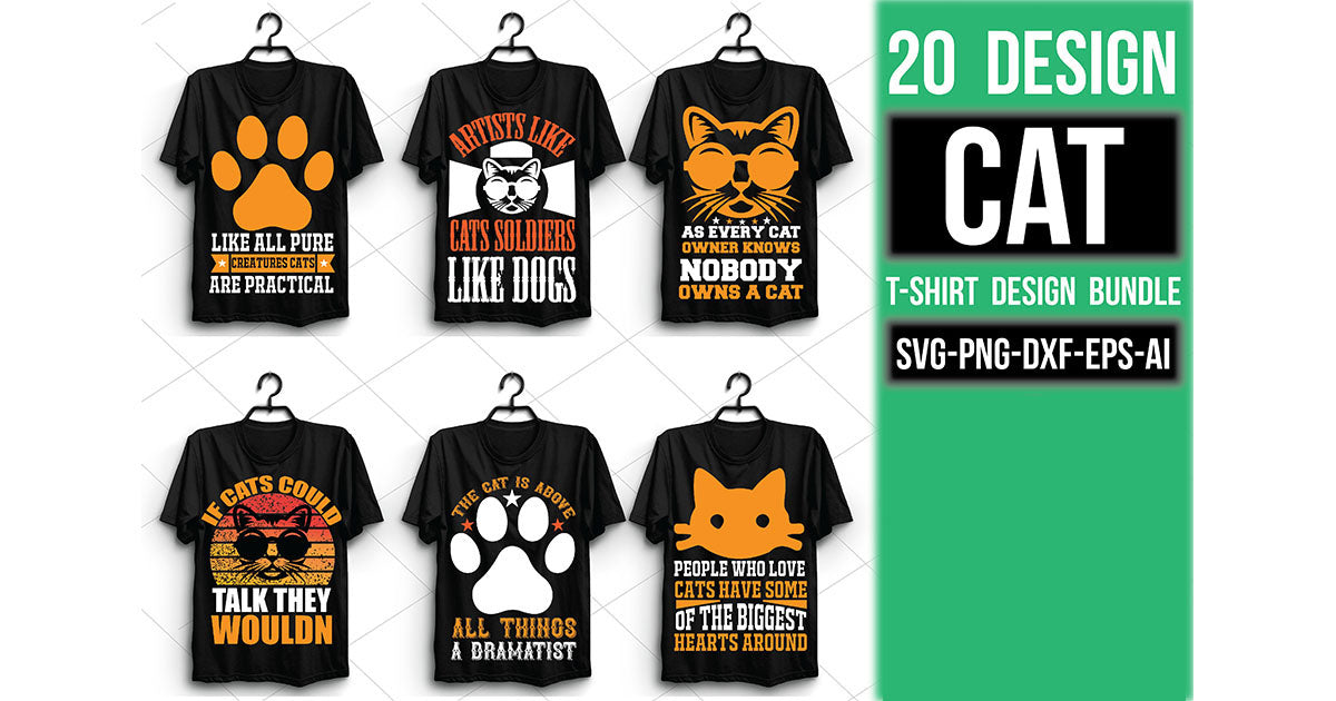 Cat T Shirt Bundle 3 - CraftNest - Digital Crafting and Art