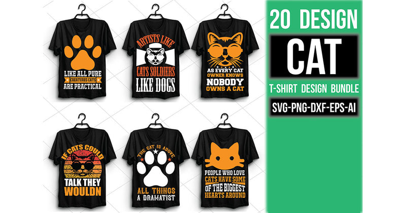 Cat T Shirt Bundle 3 - CraftNest - Digital Crafting and Art