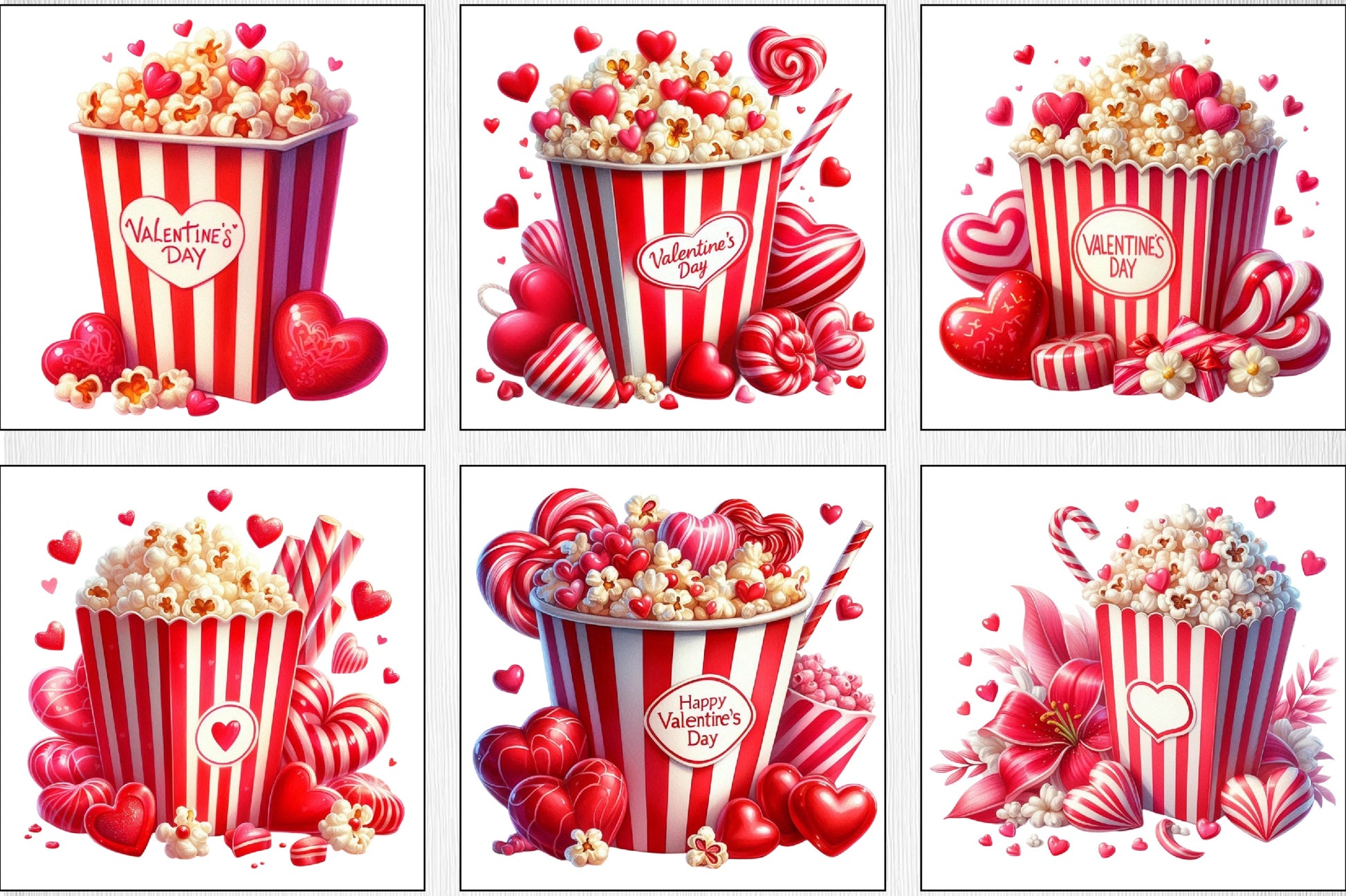 Valentine's Popcorn Clipart Bundle - CraftNest - Digital Crafting and Art