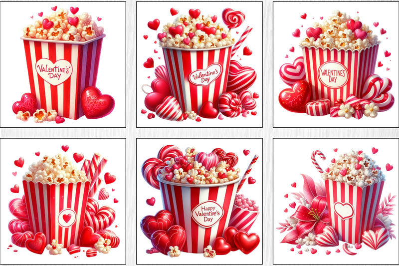 Valentine's Popcorn Clipart Bundle - CraftNest - Digital Crafting and Art
