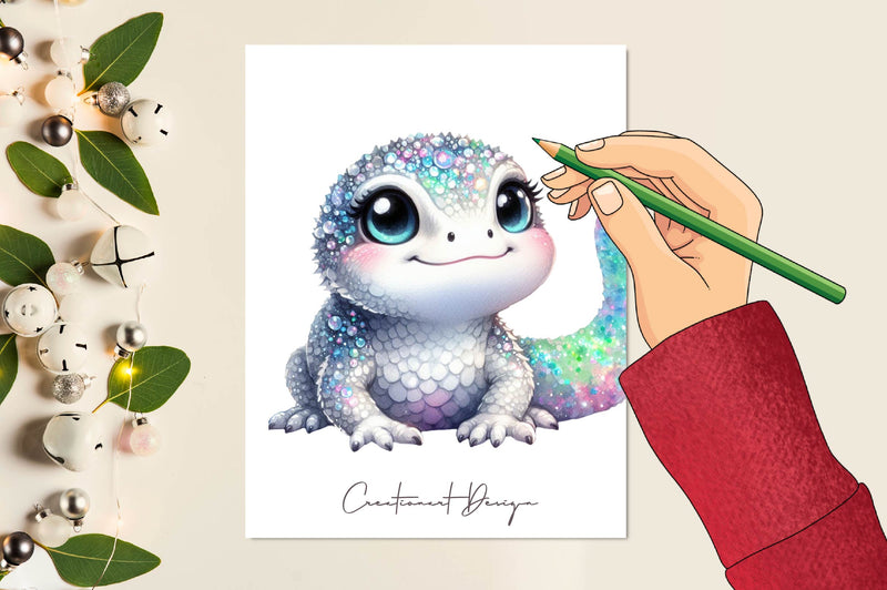 Glitter Lizard Clipart Bundle - CraftNest - Digital Crafting and Art