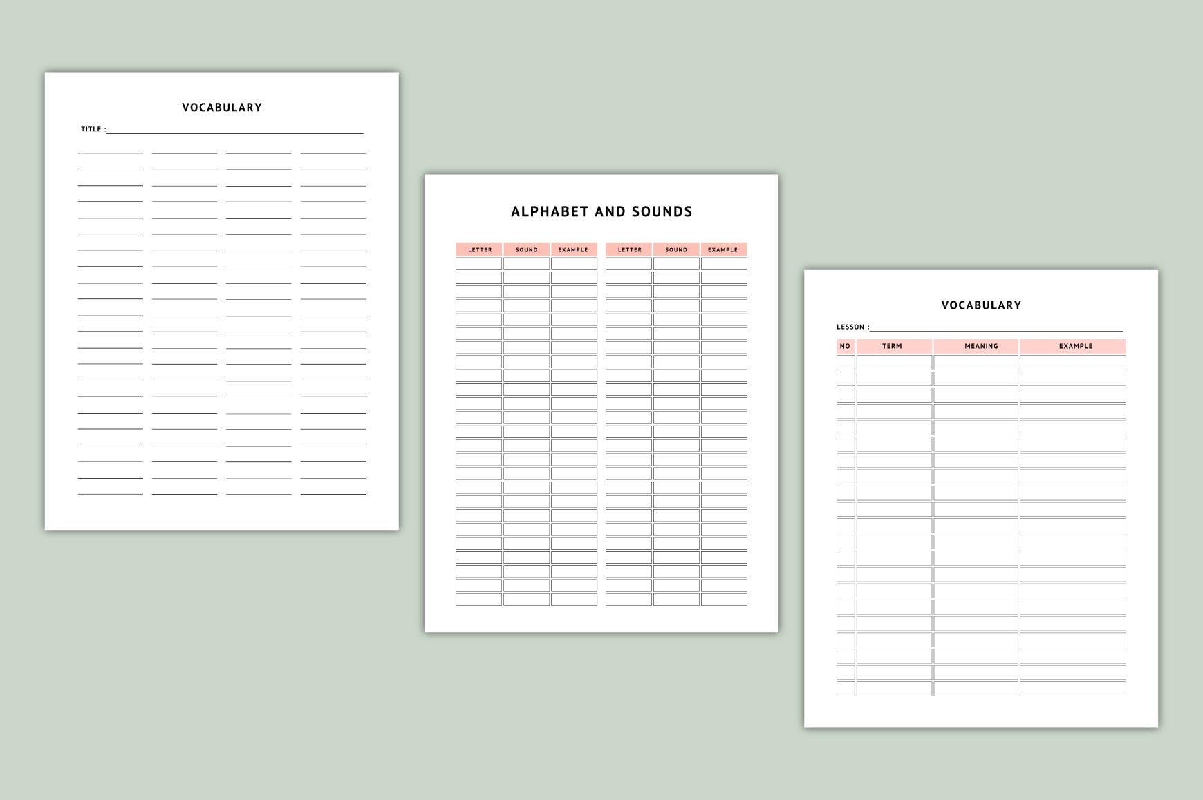 Fluency Focus Language Planner