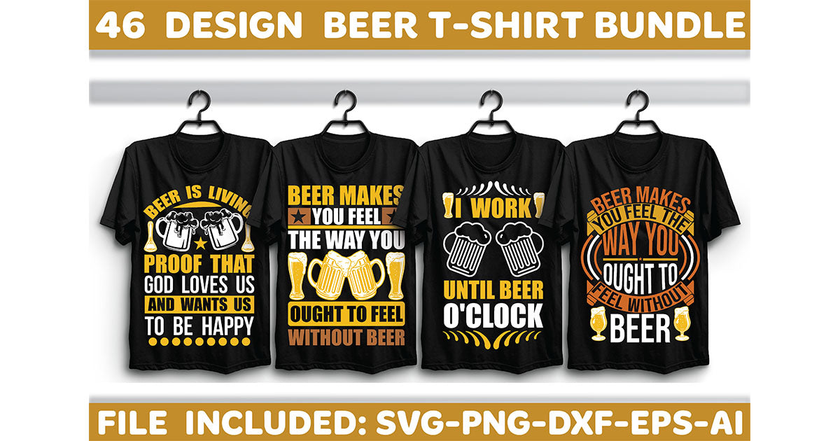 Beer T-Shirt Bundle 4 - CraftNest - Digital Crafting and Art
