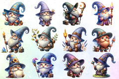 Wizard Gnome Clipart Bundle - CraftNest - Digital Crafting and Art