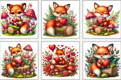 Valentine Foxes Clipart Bundle - CraftNest - Digital Crafting and Art