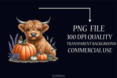 Halloween Highland Cow Clipart Bundle - CraftNest - Digital Crafting and Art