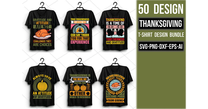 Thanksgiving T Shirt Design Bundle - CraftNest - Digital Crafting and Art