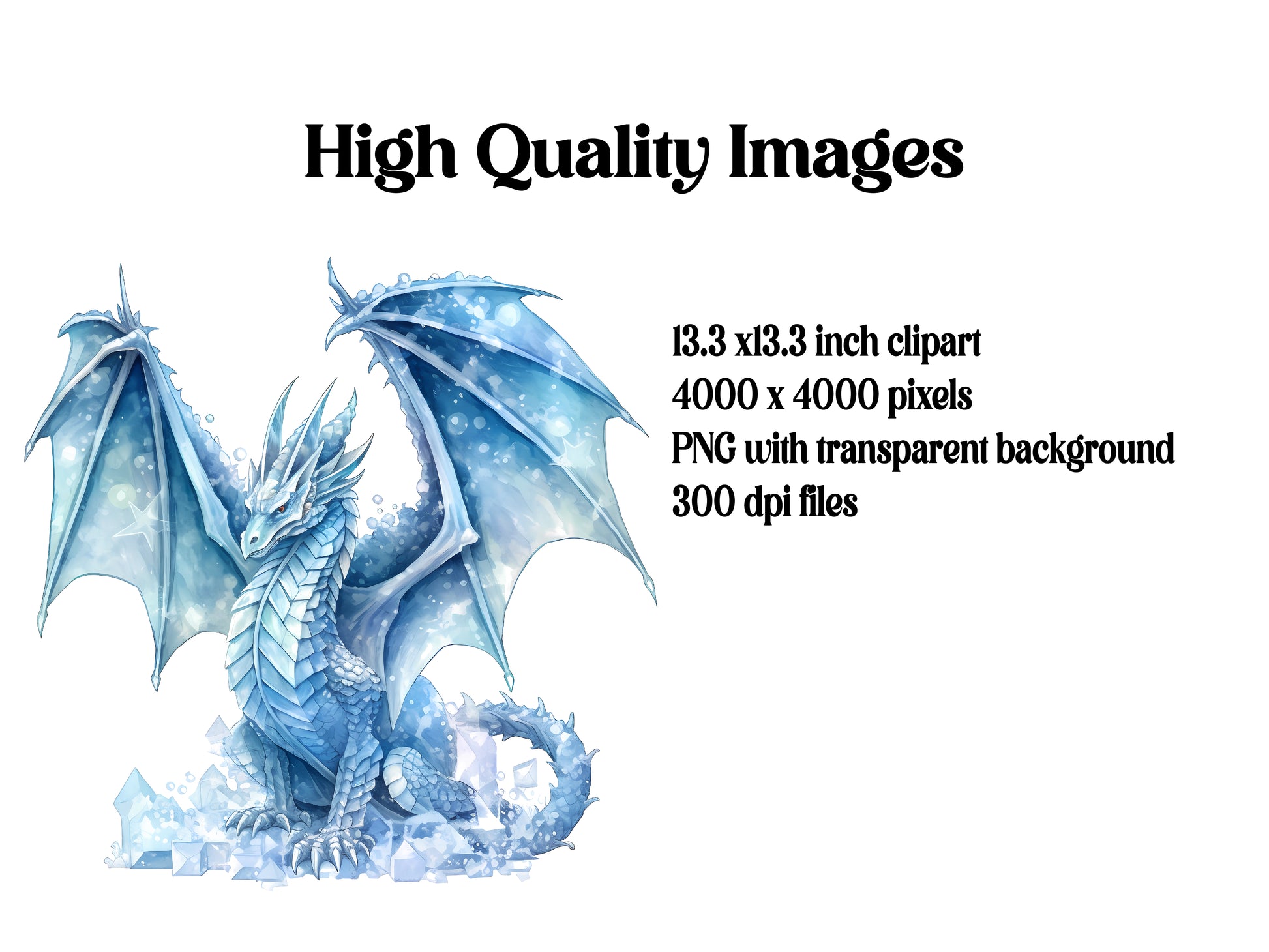 Ice Dragon Clipart - CraftNest