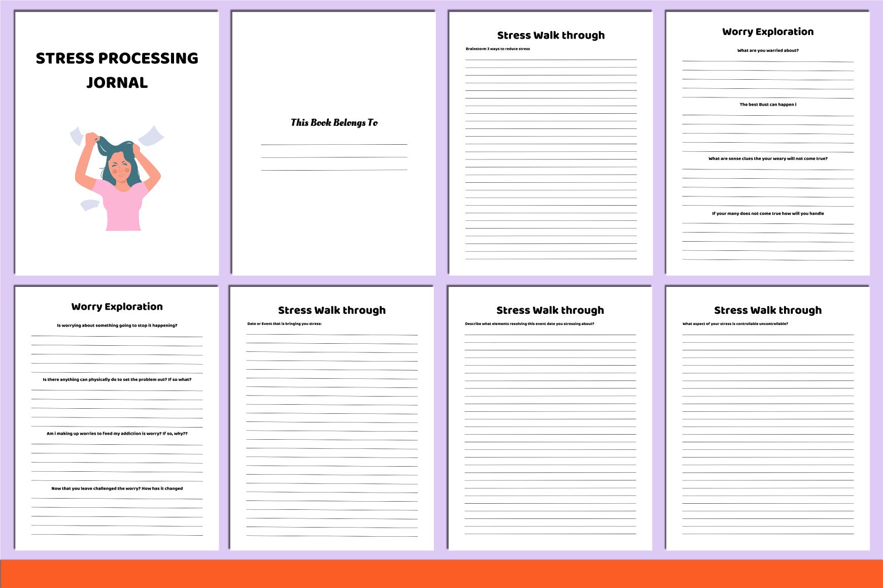 Stress Processing Journal Planner