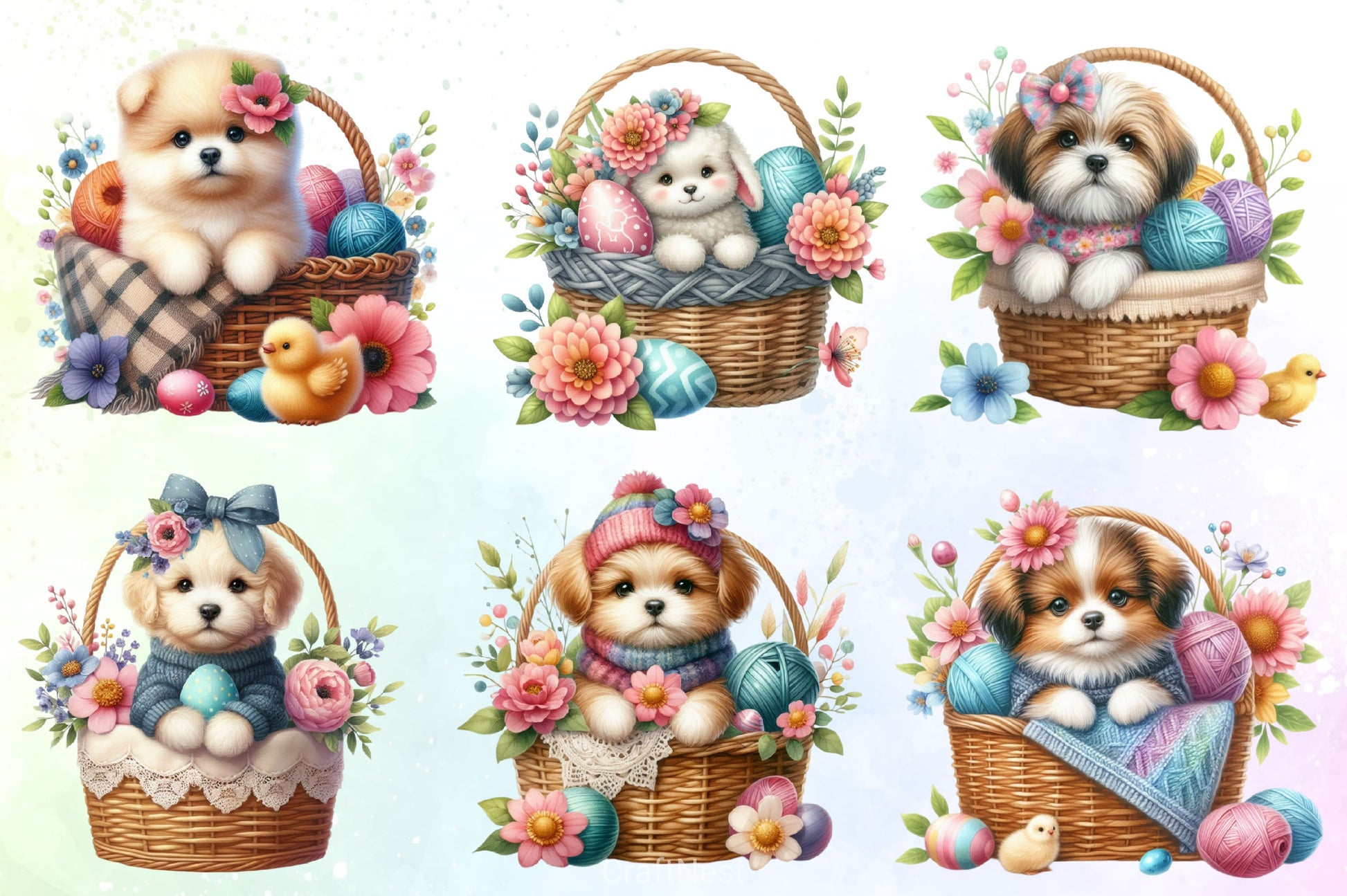 Easter Dog Clipart Bundle 1 - CraftNest - Digital Crafting and Art