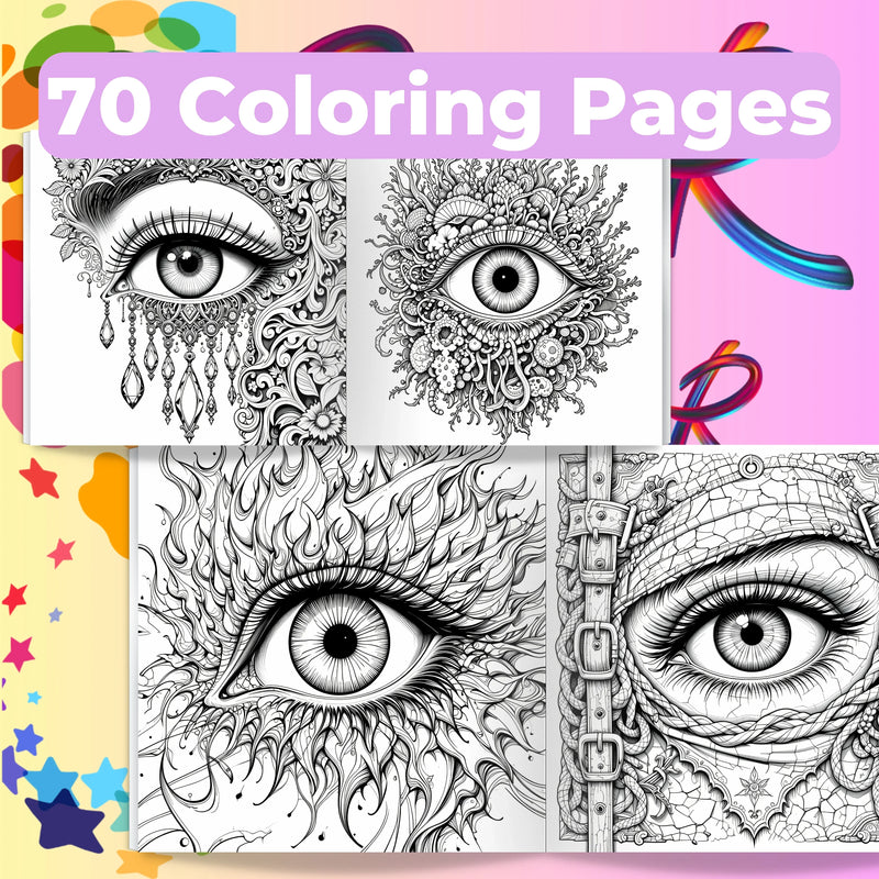 Fantasy Eyes Coloring Book Bundle - CraftNest - Digital Crafting and Art
