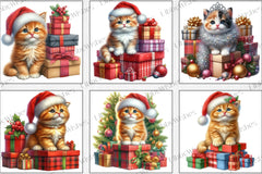 Christmas Kitten Clipart Bundle - CraftNest - Digital Crafting and Art