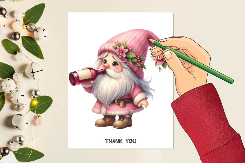 Wine Gnomes Clipart Bundle - CraftNest - Digital Crafting and Art
