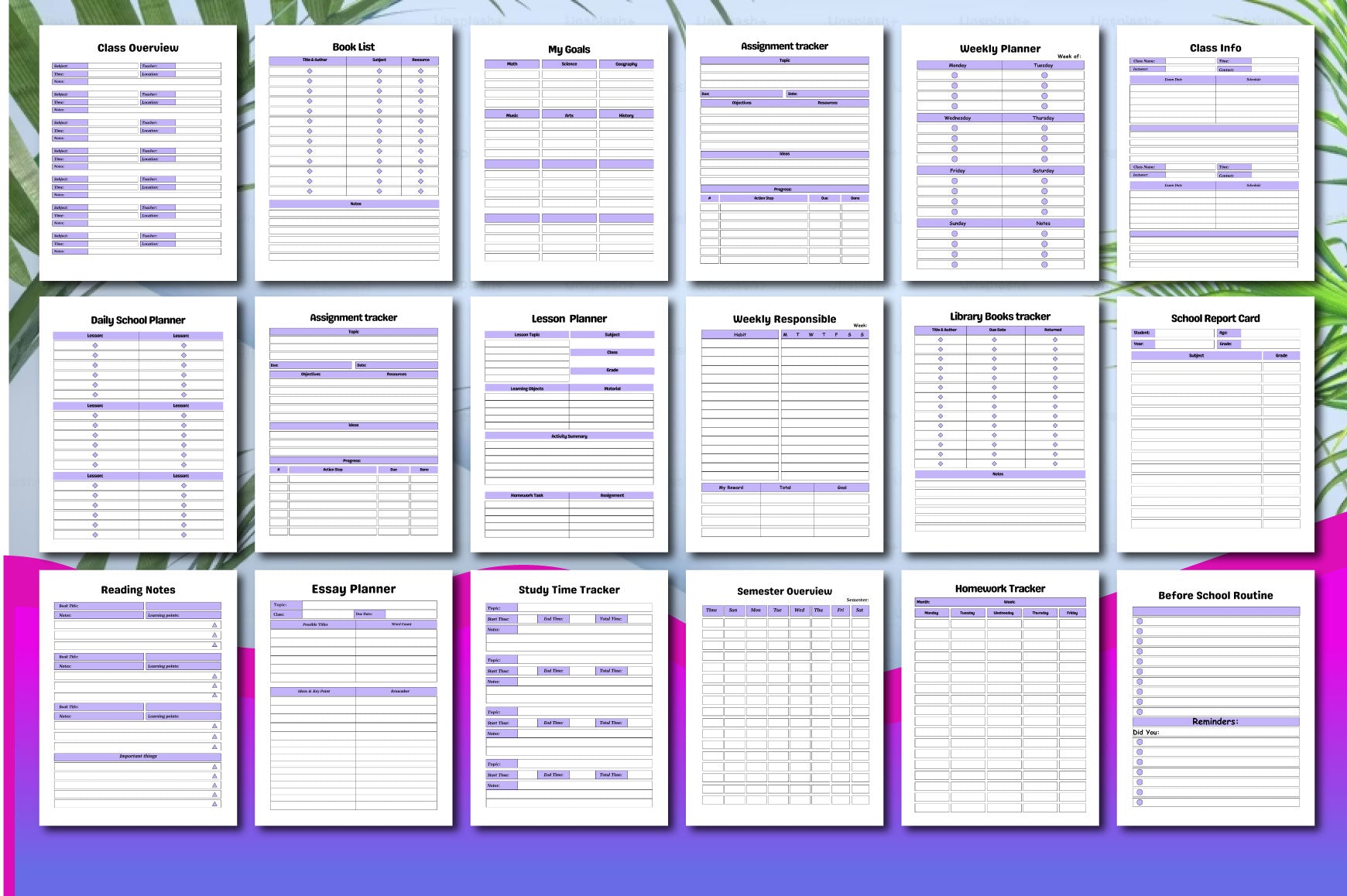 Back to School Planner