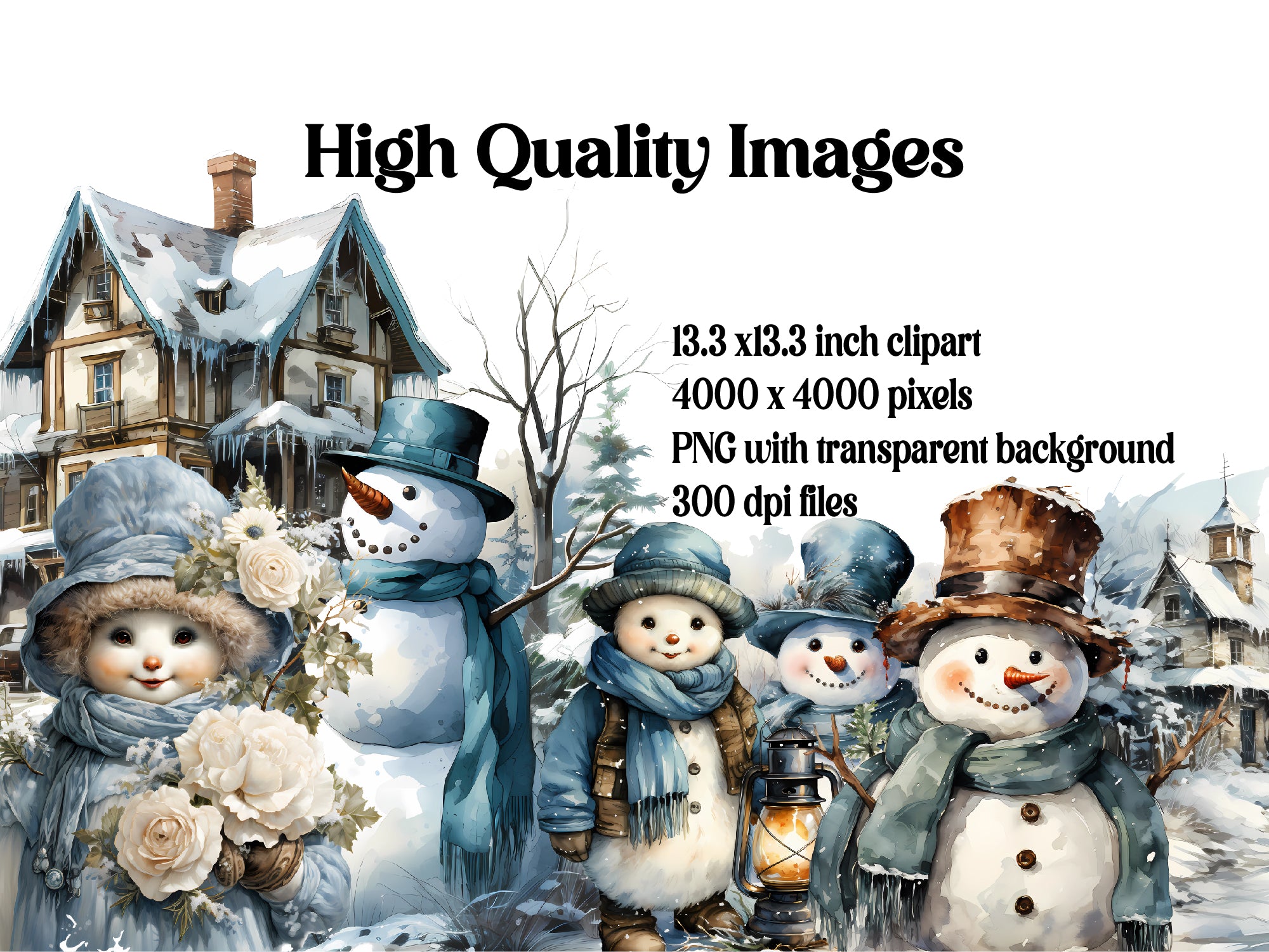 Snowman Wonderland Clipart - CraftNest