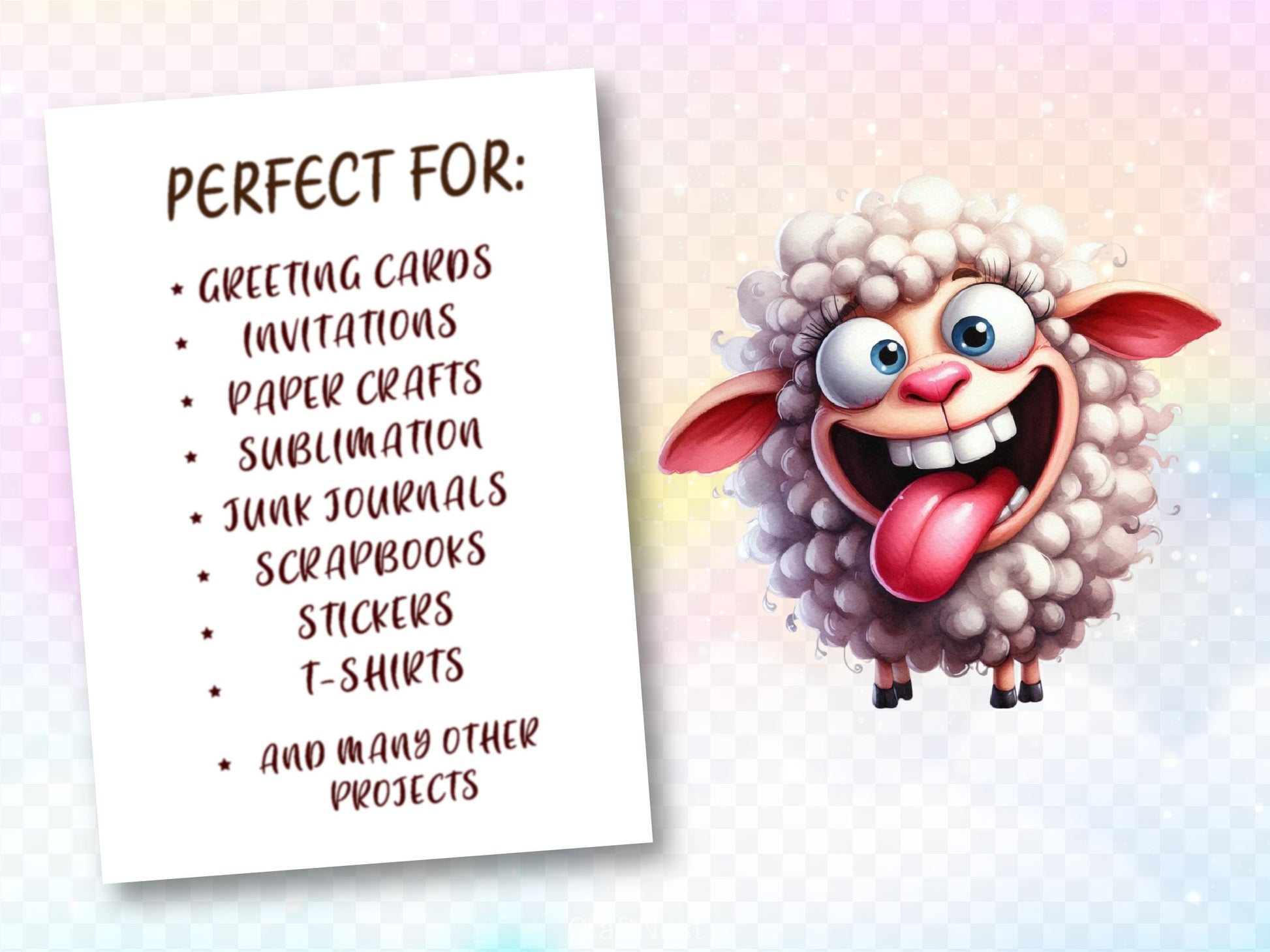 Funny Sheep Animals Clipart Bundle 4 - CraftNest - Digital Crafting and Art