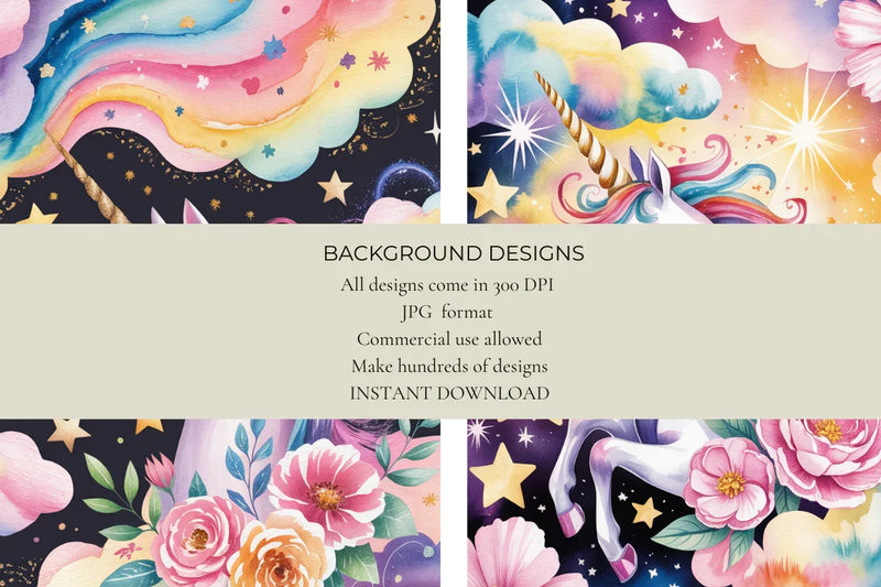 Dreamscape Unicorns Junk Journal Papers - CraftNest - Digital Crafting and Art
