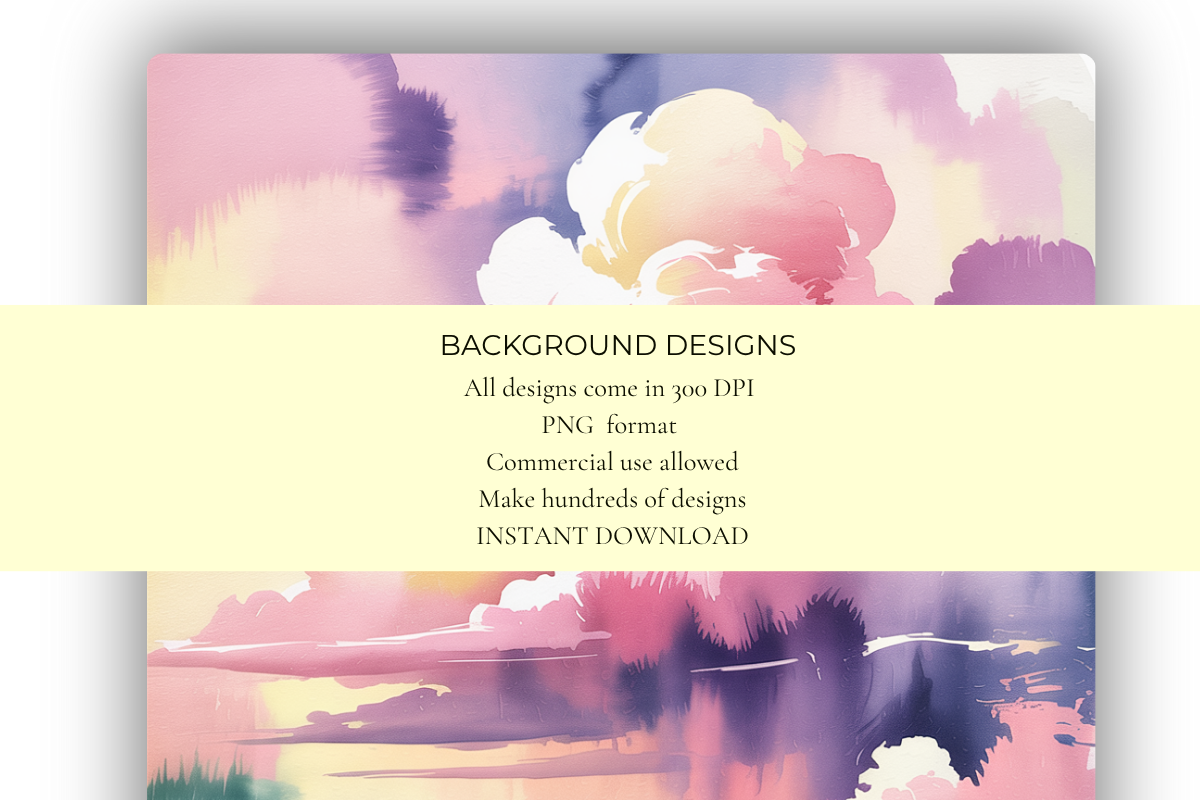 Cotton Candy Clouds Background Papers