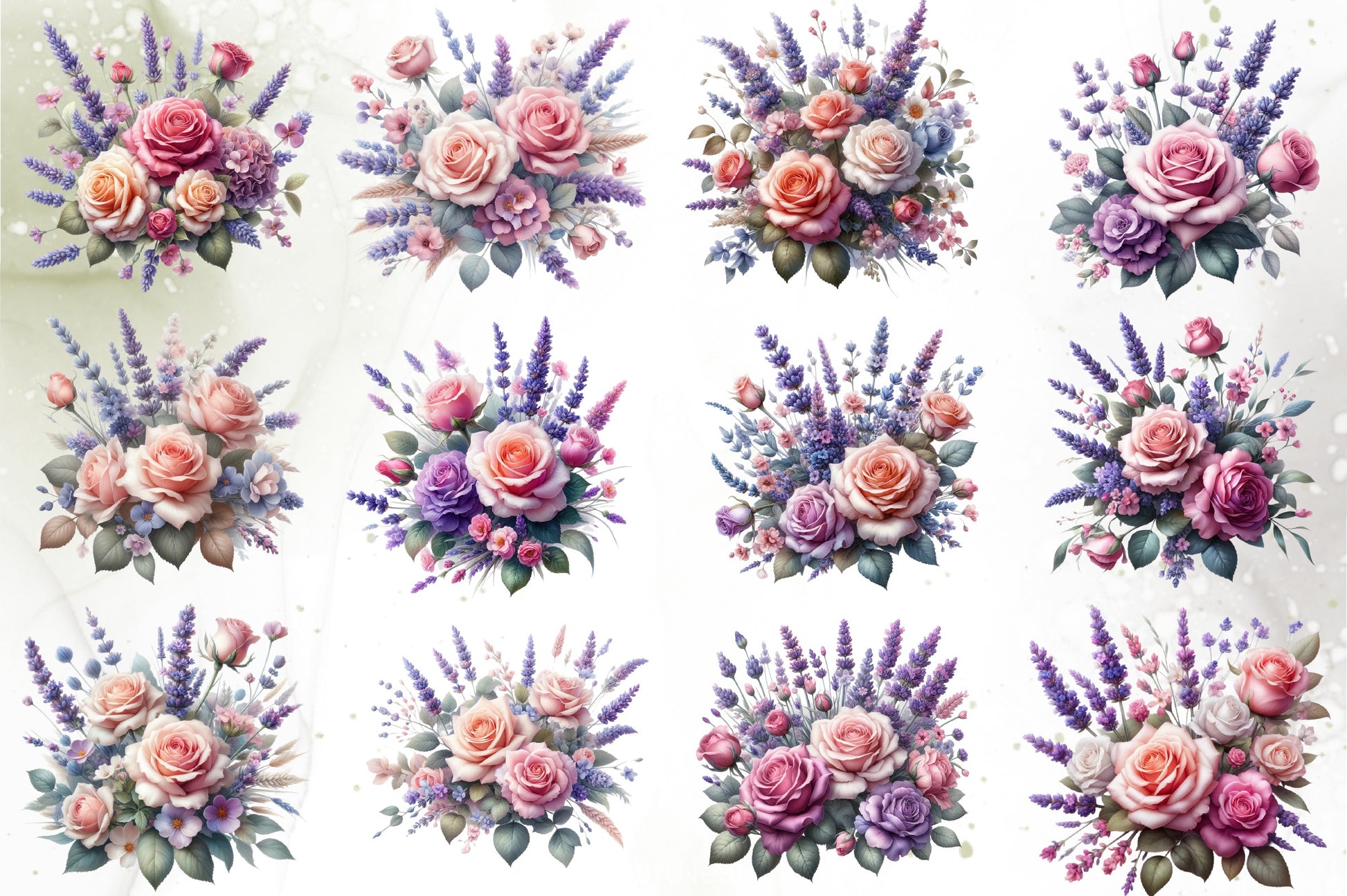 Roses & Lavender Clipart Bundle - CraftNest - Digital Crafting and Art