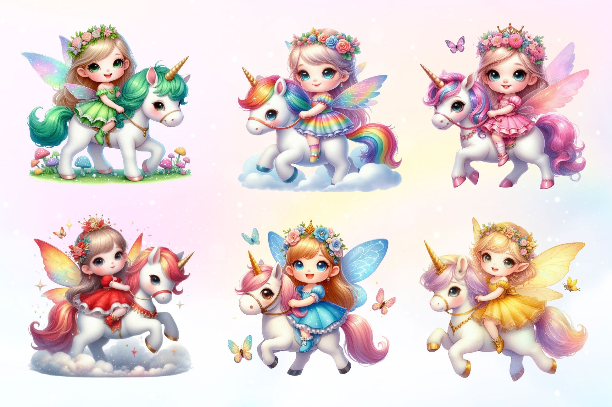Little Fairy Girl Clipart Bundle - CraftNest - Digital Crafting and Art