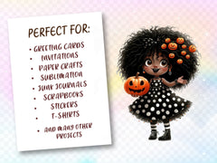 Black Girl Halloween Clipart Bundle 2 - CraftNest - Digital Crafting and Art