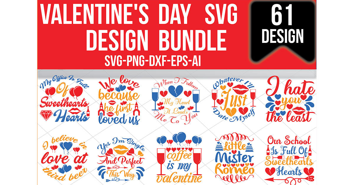 Valentine SVG Bundle 9 - CraftNest - Digital Crafting and Art