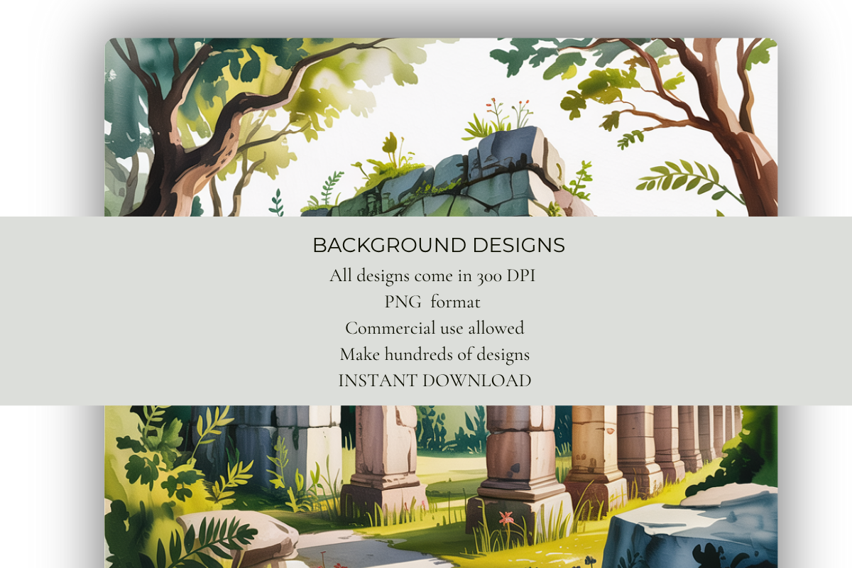 Ruins in Nature Background Papers