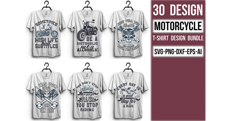 Motorcycle T Shirt Bundle 2 - CraftNest - Digital Crafting and Art