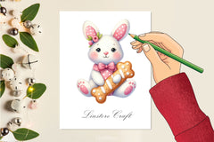Easter Biscuit Bunny Clipart Bundle 2 - CraftNest - Digital Crafting and Art