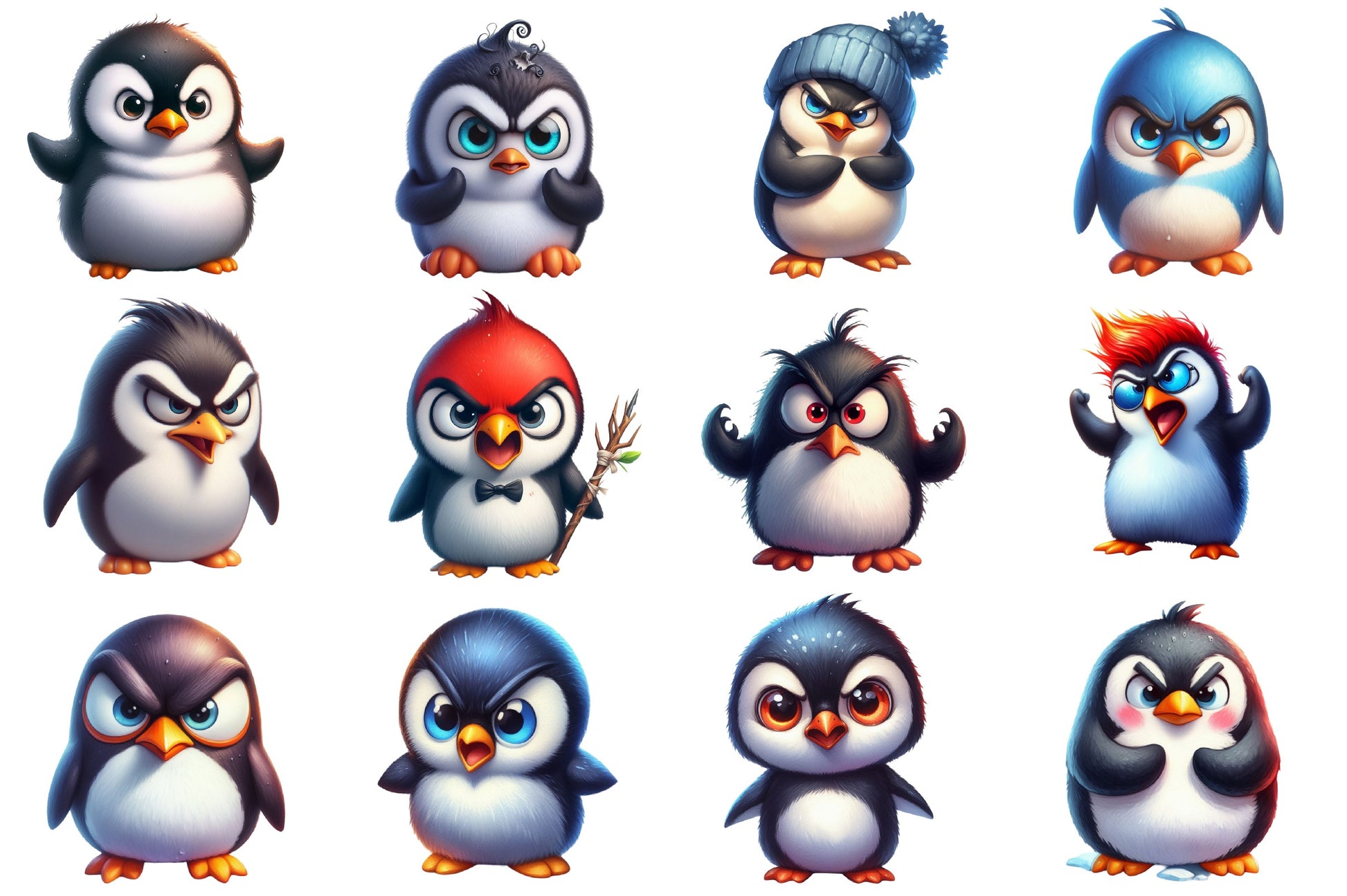 Angry Penguin Clipart Bundle 2 - CraftNest - Digital Crafting and Art