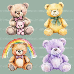 Teddy Bear Clipart Bundle - CraftNest - Digital Crafting and Art
