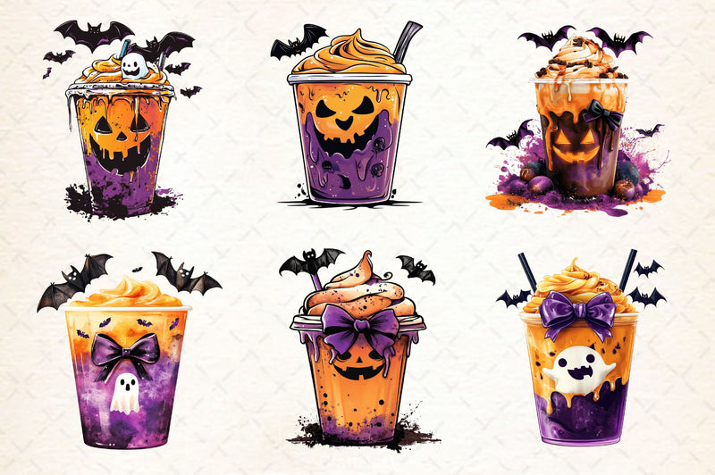 Halloween Coffee Cup Clipart Bundle 6 - CraftNest - Digital Crafting and Art