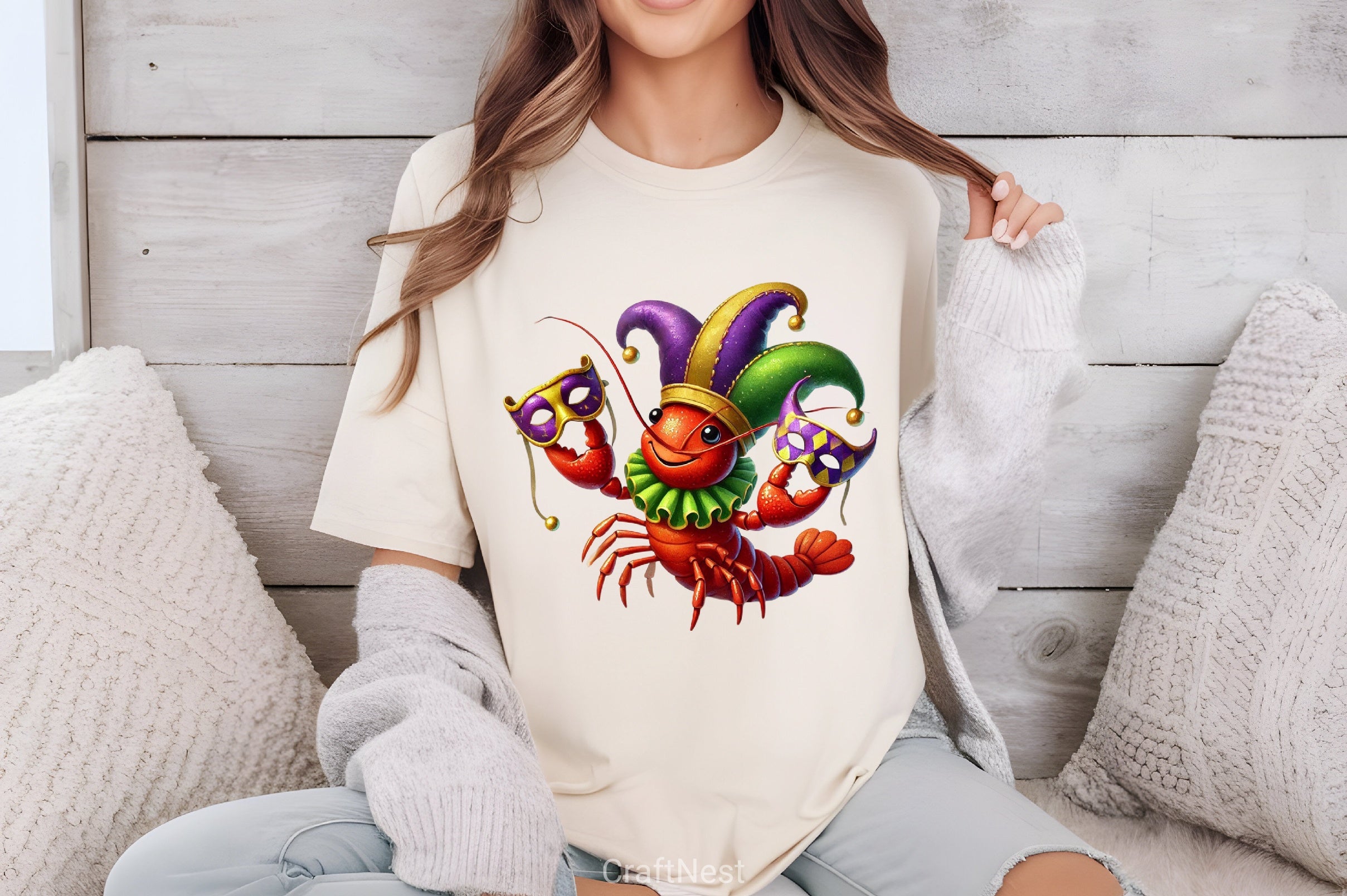 Lobster Mardi Gras Clipart Bundle 3 - CraftNest - Digital Crafting and Art