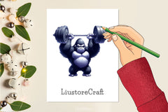 Heavy Weightlifting Gorilla Clipart Bundle 2 - CraftNest - Digital Crafting and Art