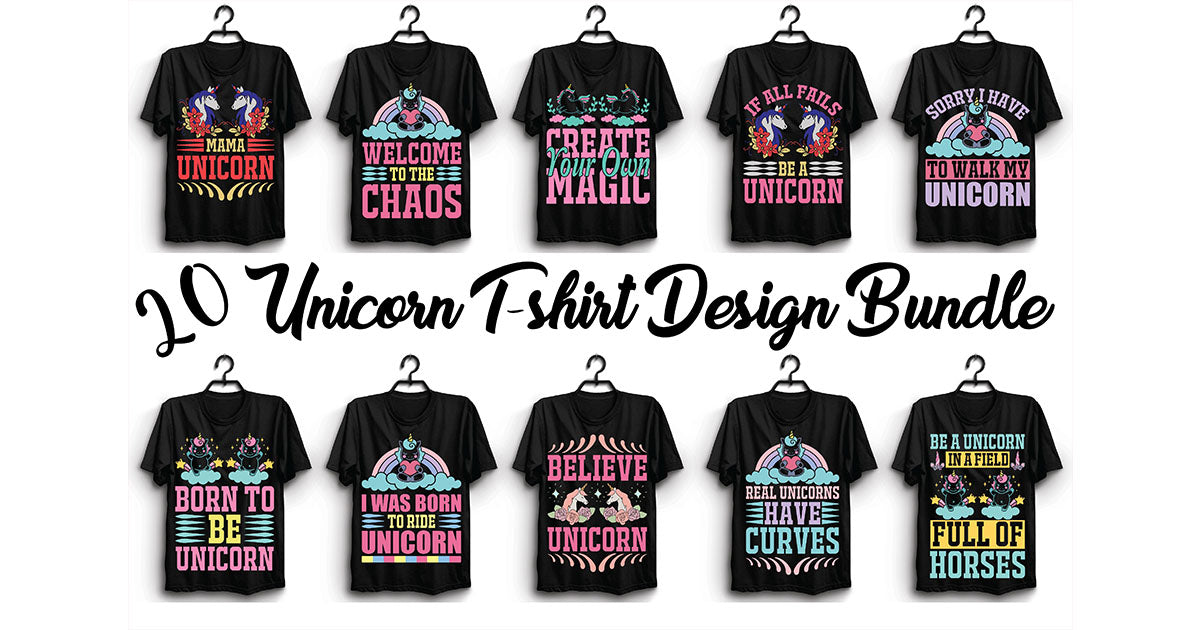 Unicorn T Shirt Bundle 8 - CraftNest - Digital Crafting and Art