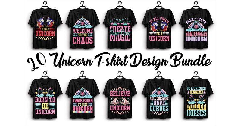 Unicorn T Shirt Bundle 8 - CraftNest - Digital Crafting and Art