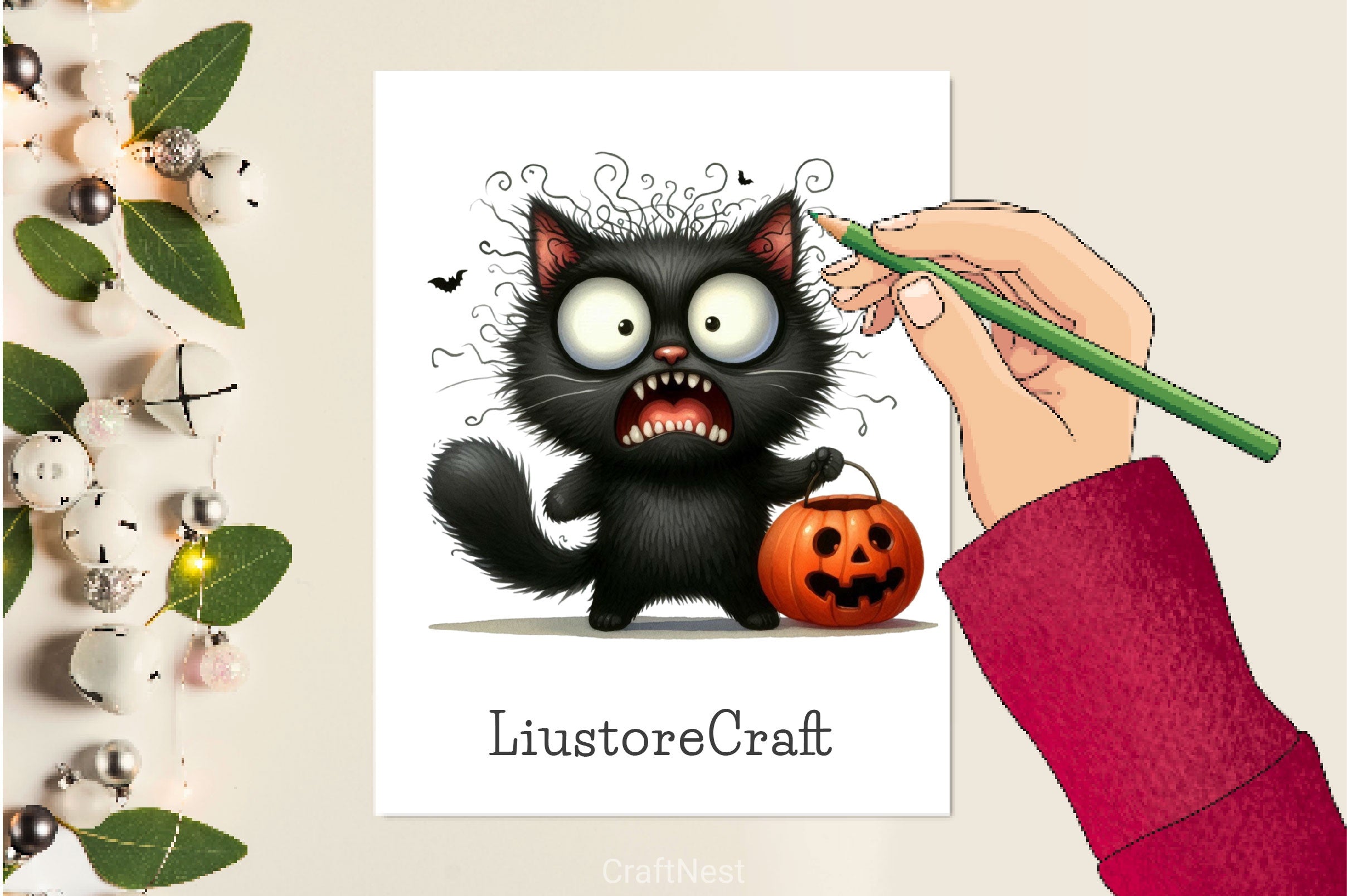Halloween Black Cats Halloween Clipart Bundle - CraftNest - Digital Crafting and Art