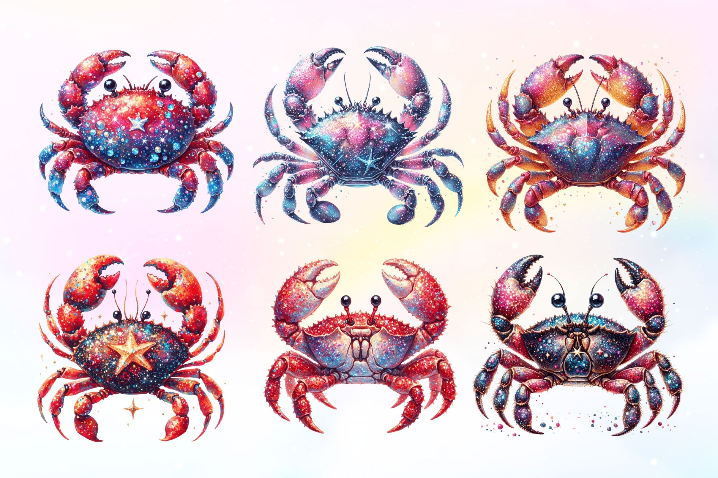 Cute Crab Clipart Bundle 2 - CraftNest - Digital Crafting and Art