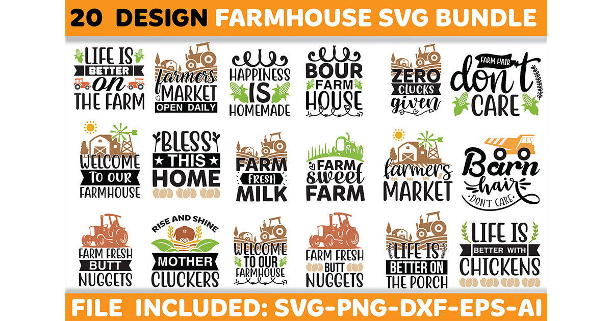 Farmhouse SVG Bundle - CraftNest - Digital Crafting and Art