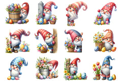 Easter Gnome Clipart Bundle 13 - CraftNest - Digital Crafting and Art