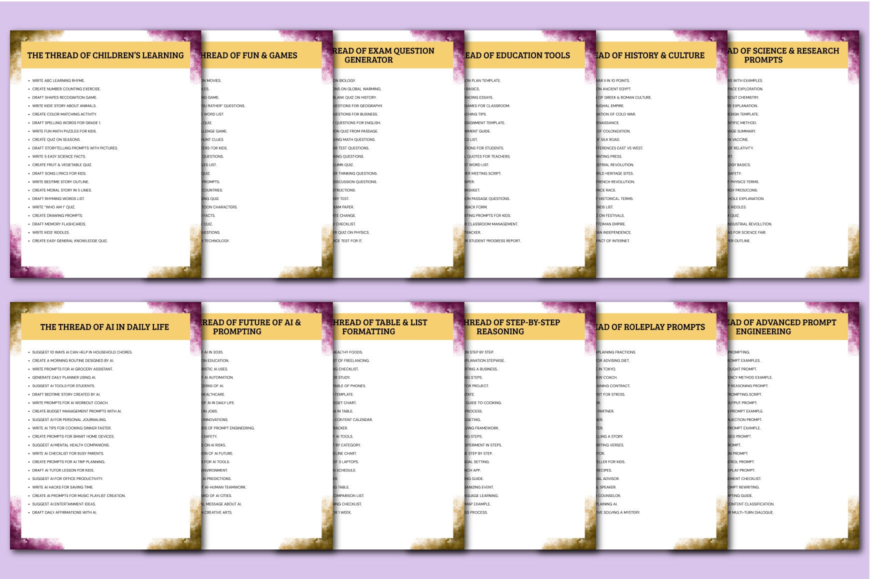 The Creative Loom of Prompts